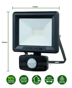 Luceco Eco 20W LED Floodlight for Outdoors-Pir Motion Sensor