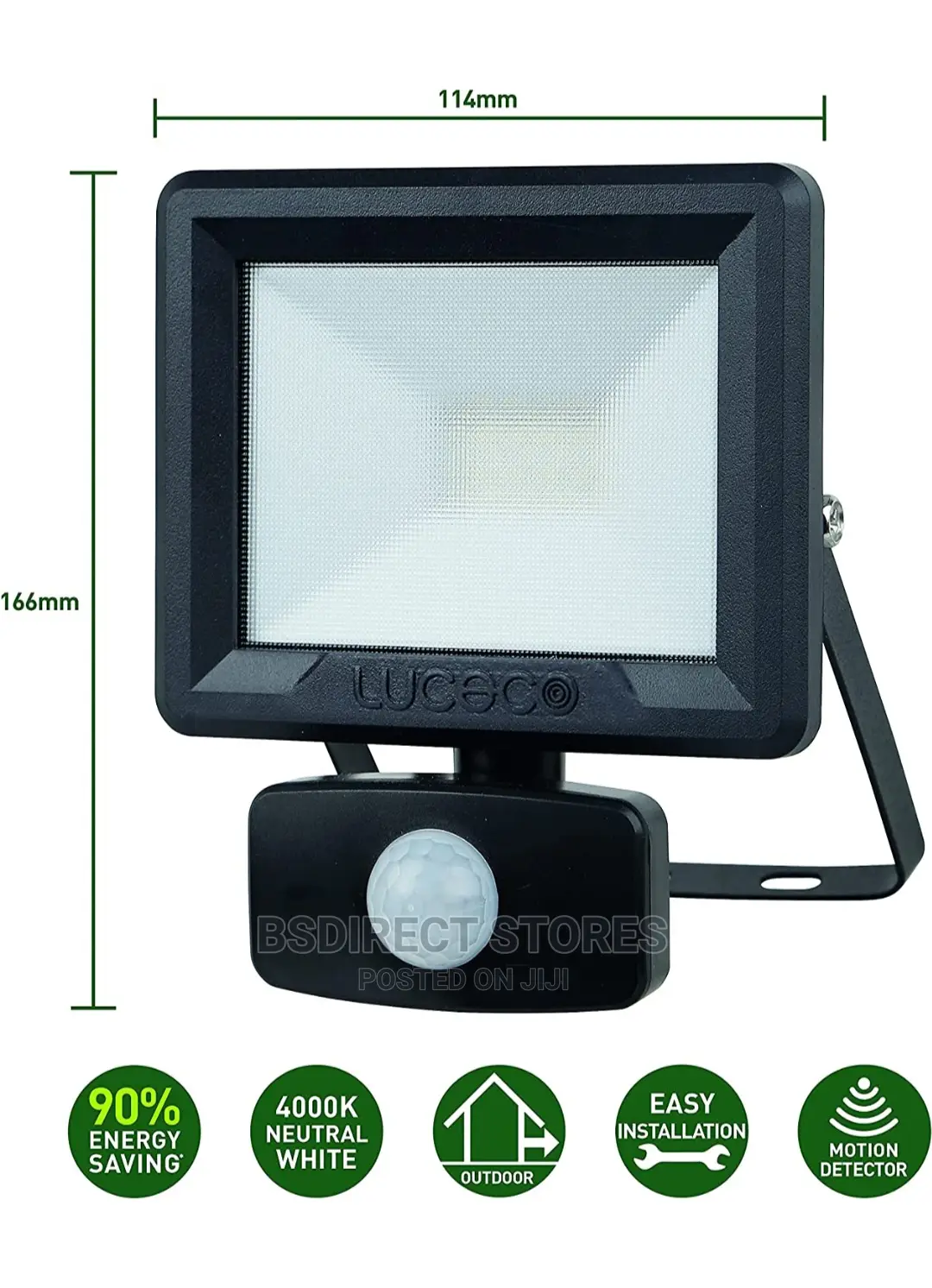 Luceco Eco 20W LED Floodlight for Outdoors-Pir Motion Sensor