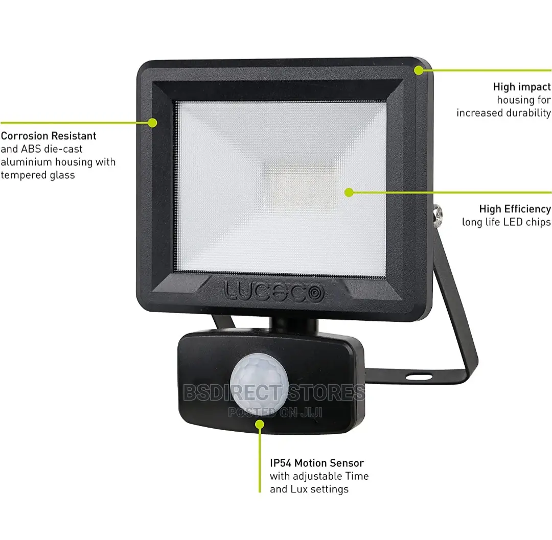 Luceco Eco 20W LED Floodlight for Outdoors-Pir Motion Sensor