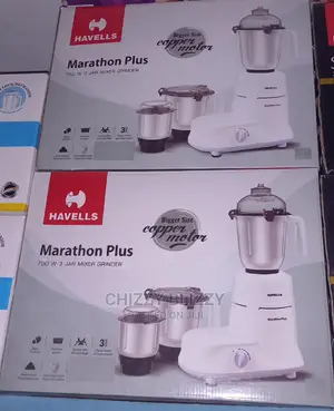 Havells 3 Jar 750W MARATHON PLUS Mixer Grinder - White