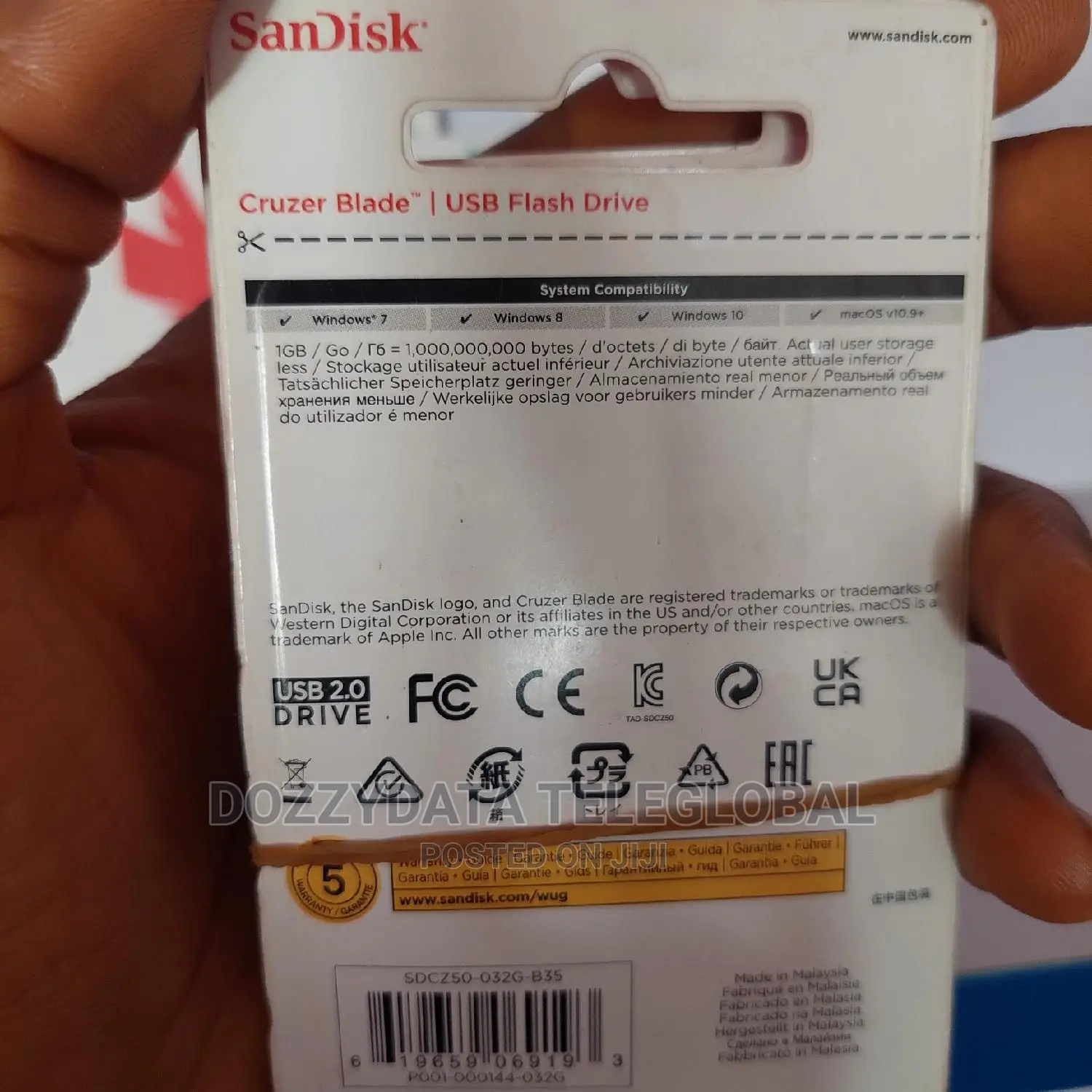 Sandisk 32GB Cruzer Blade USB Flash Drive