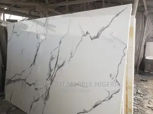 Italian White Carara Quartz Slab