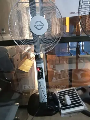 Rechargeable Fan With Solar Lights