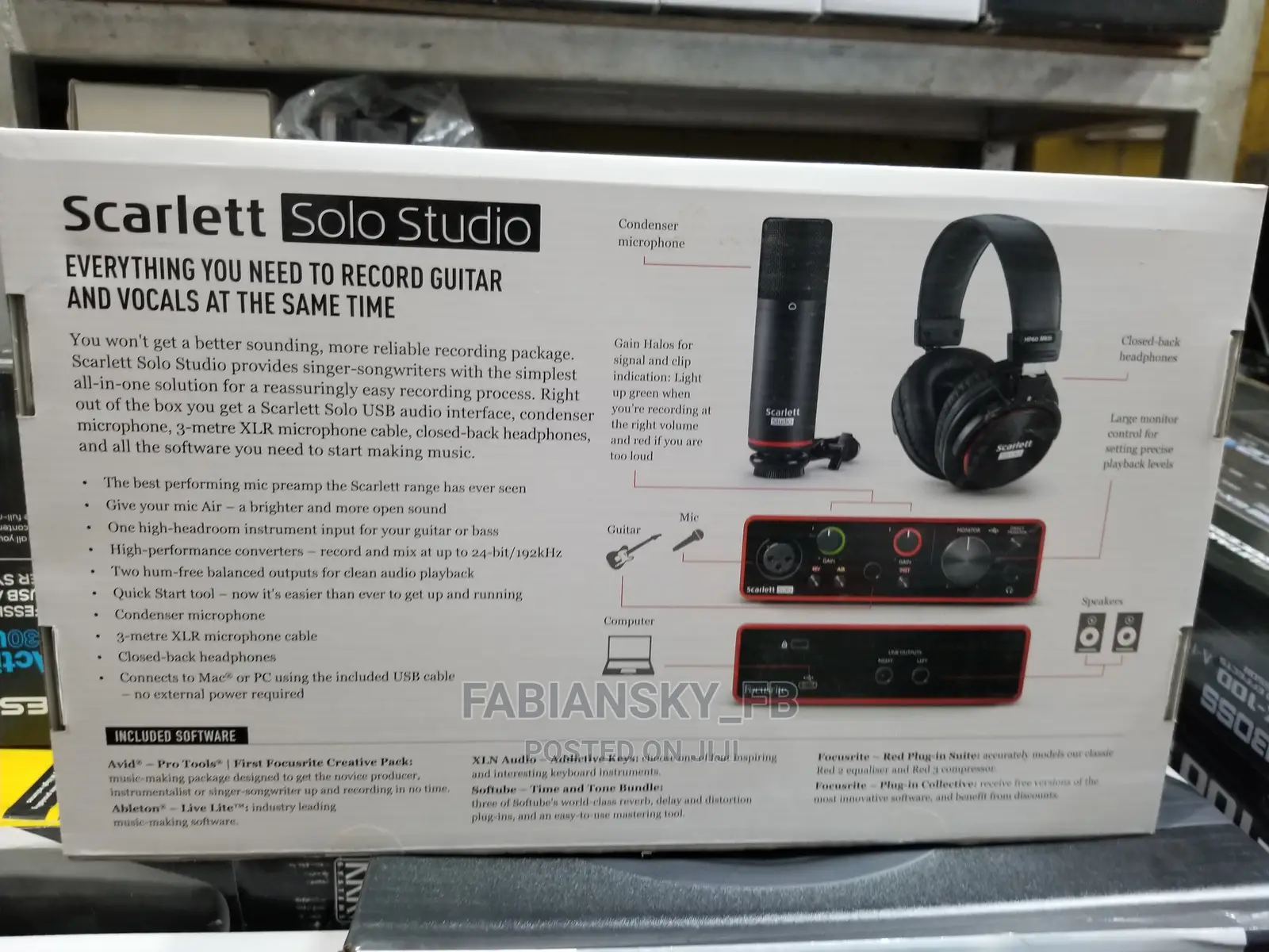 Original Complete Scarlett 2i2 Studio Third Generation 2in 2