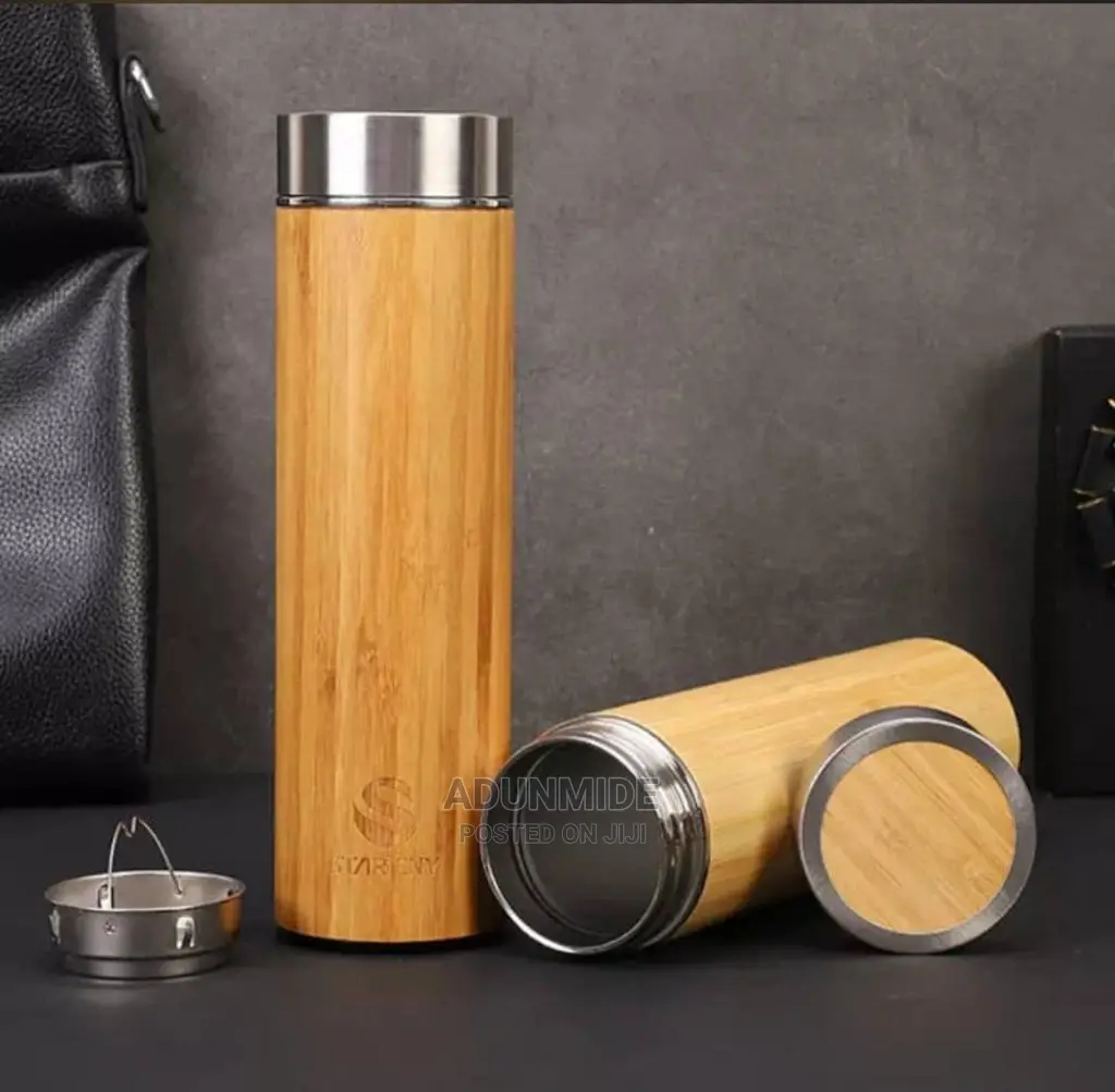 Led Wooden Temperature Display Bottle