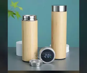 Led Wooden Temperature Display Bottle