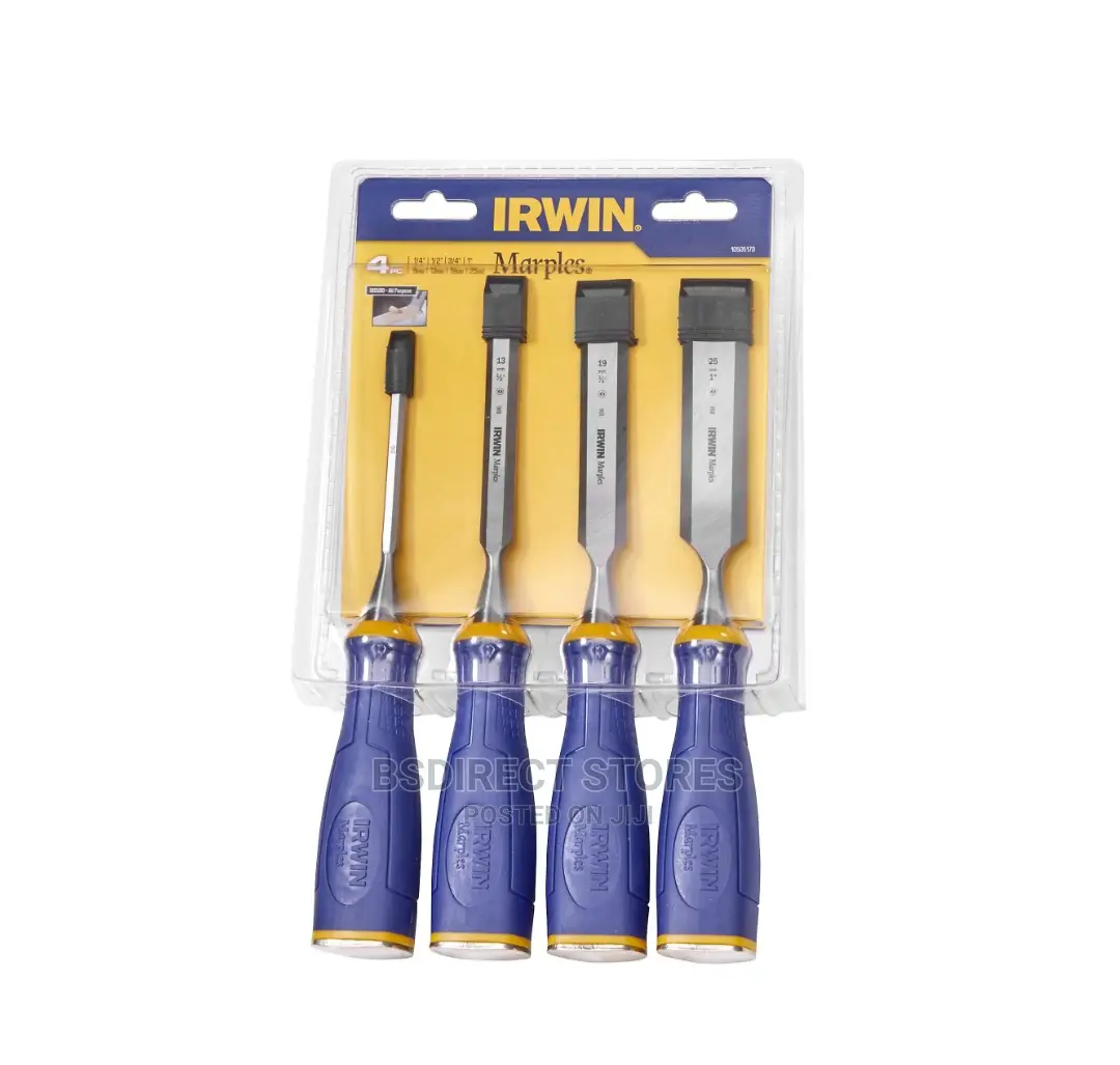 IRWIN M500 Bevel Edge All-Purpose Chisel - Striking Cap Set