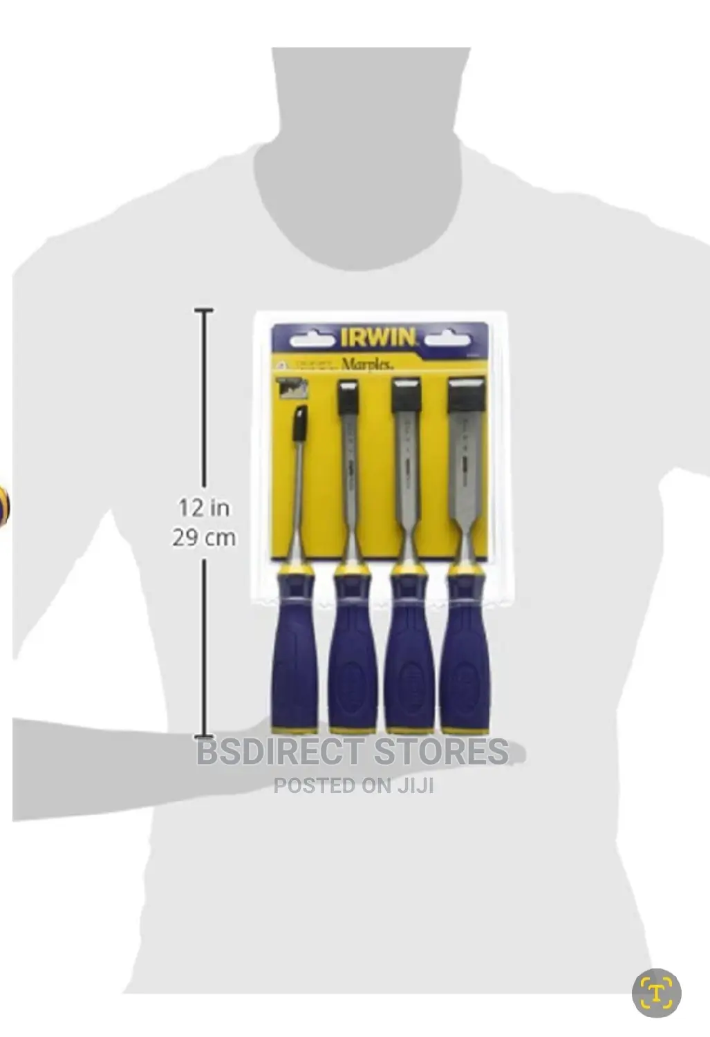 IRWIN M500 Bevel Edge All-Purpose Chisel - Striking Cap Set