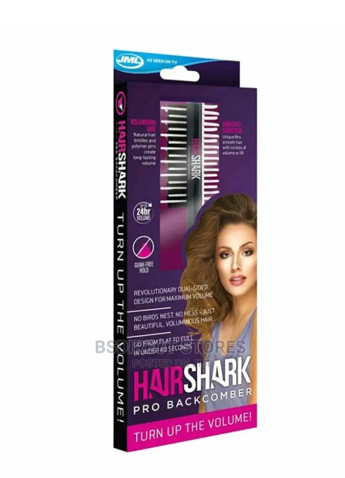 JML Hair Shark Pro Backcomber Sectioning 3 In 1 Volume Brush