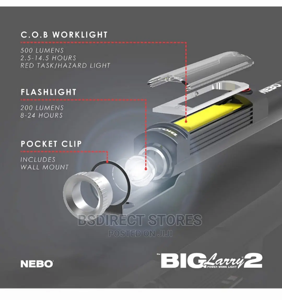 Nebo Twin Pack Big Larry 2 and Little Larry Pocket Worklight