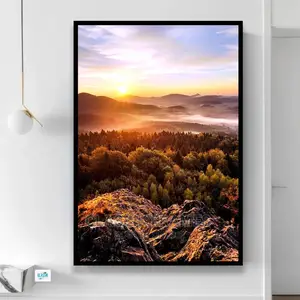 Photo - Lake Sunset HD Framed Picture Painting Wall Frame