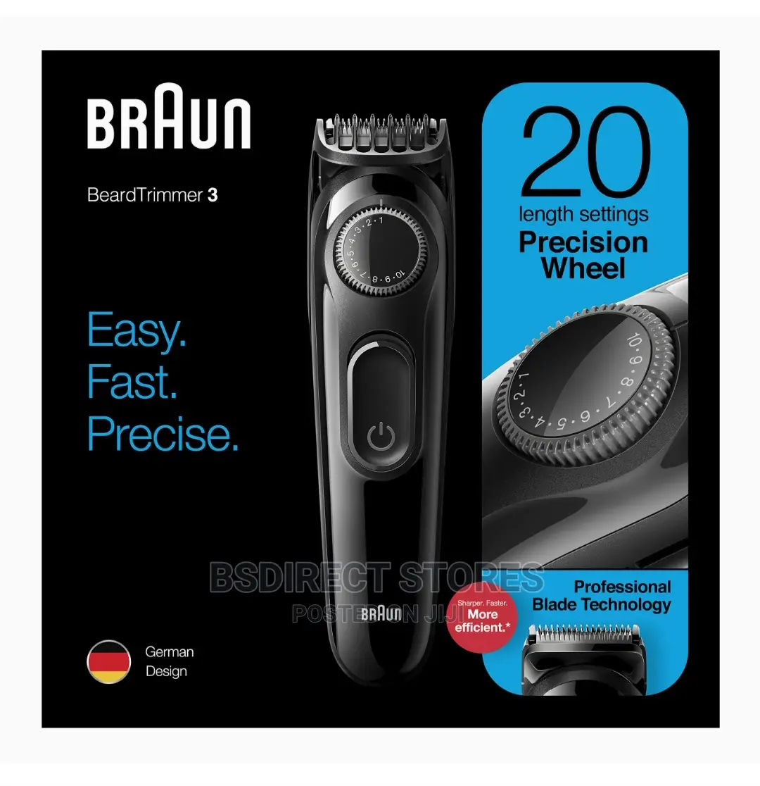 Braun Electric Beard Hair Trimmer, 20 Length Settings