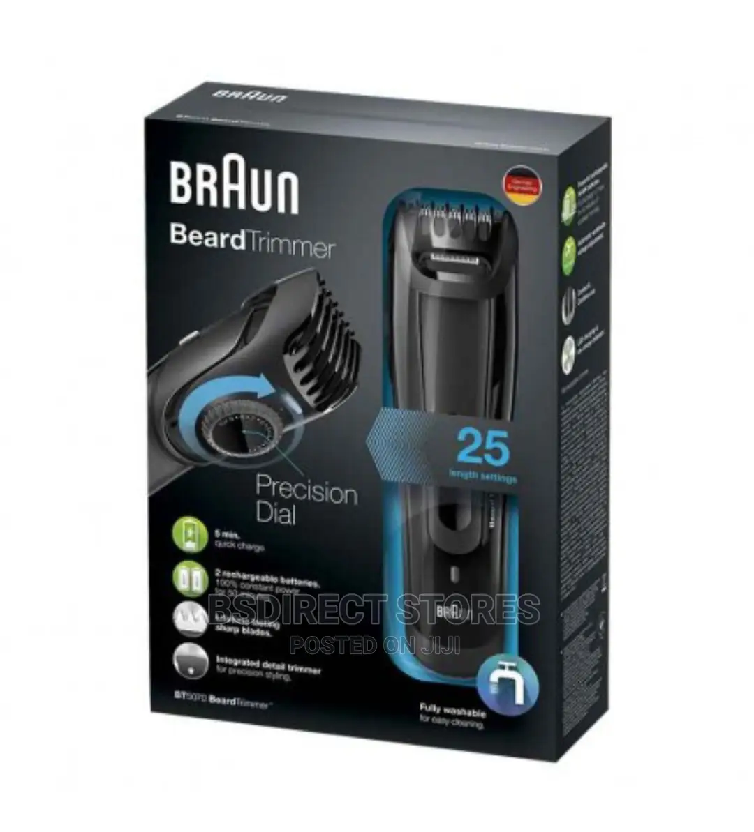 Braun BT5070 Cordless Rechargeable Men’S Beard Trimmer