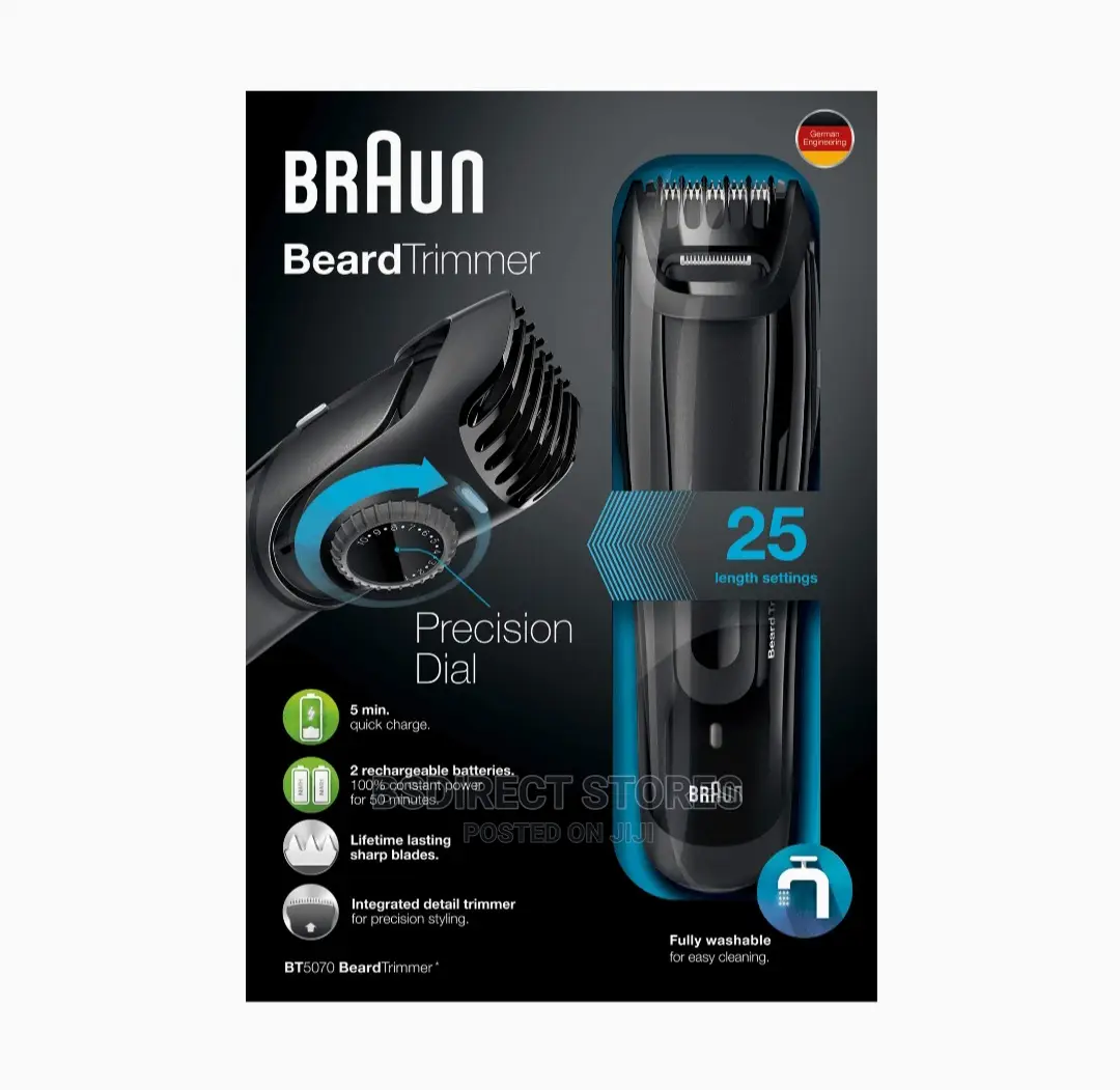 Braun BT5070 Cordless Rechargeable Men’S Beard Trimmer