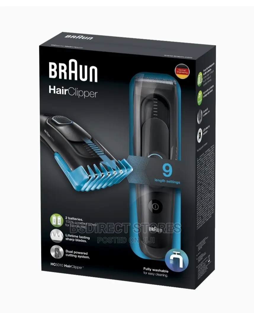BRAUN Hair Clipper HC5010 With 9 Precise Length Settings