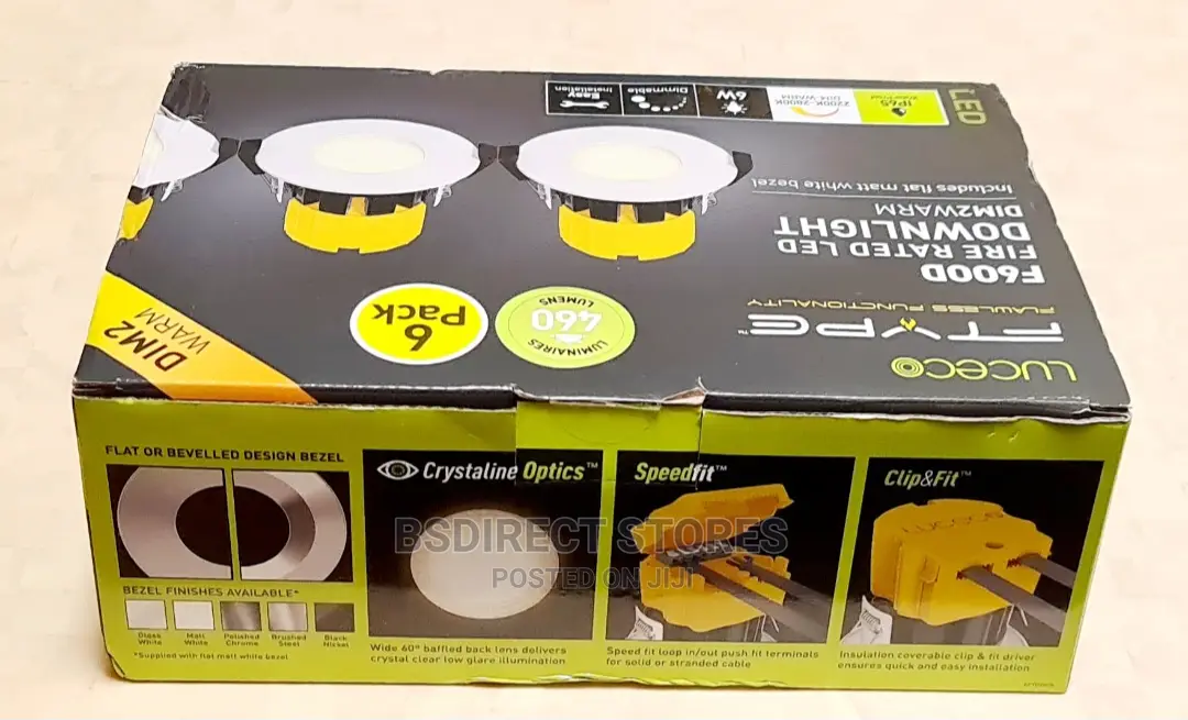 Luceco LED Fire-rated Extra Warm White Downlight Pack Of 6