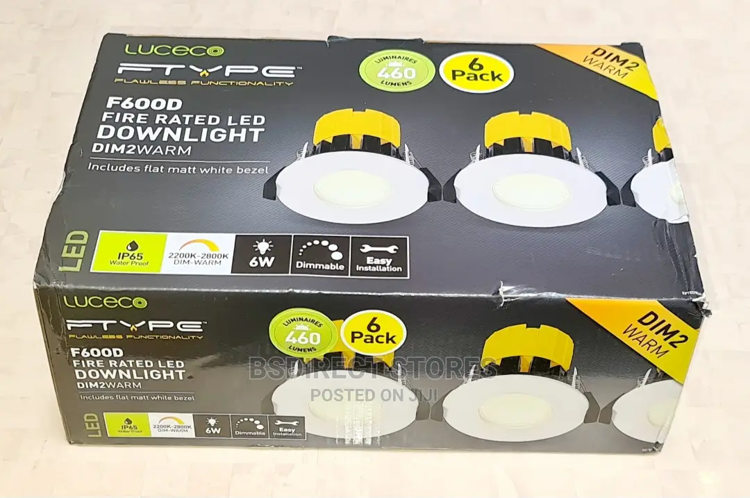 Luceco LED Fire-rated Extra Warm White Downlight Pack Of 6