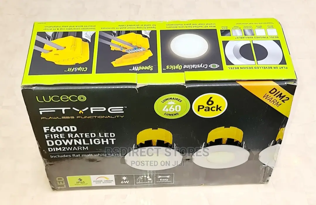 Luceco LED Fire-rated Extra Warm White Downlight Pack Of 6