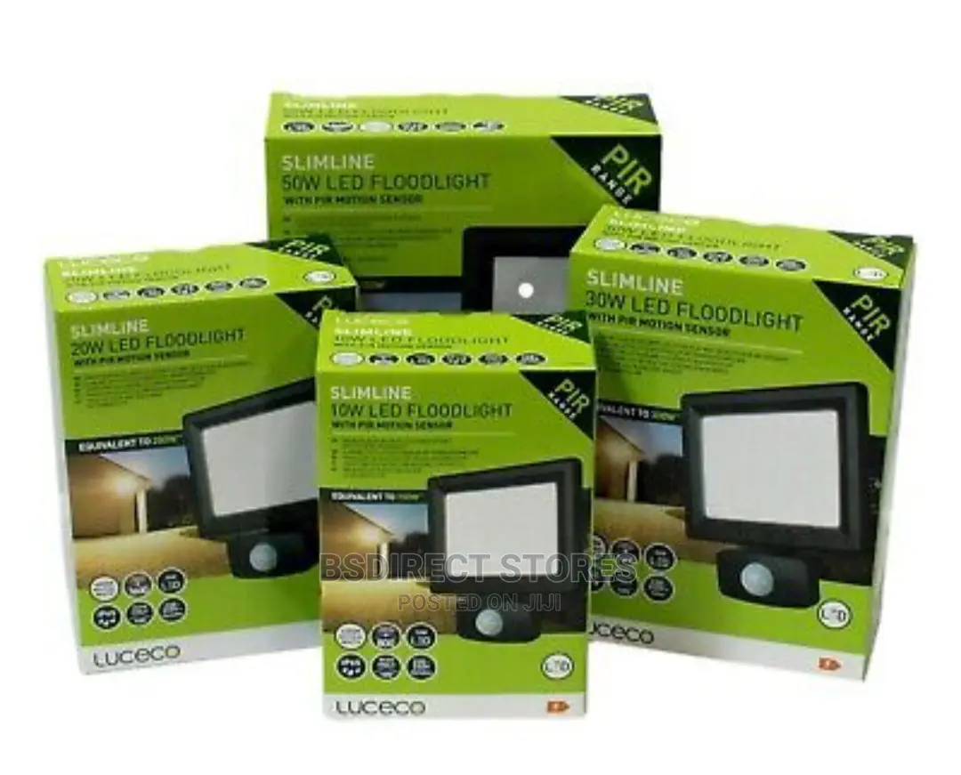Luceco Slimline 50W LED Floodlight With PIR Motion Sensor