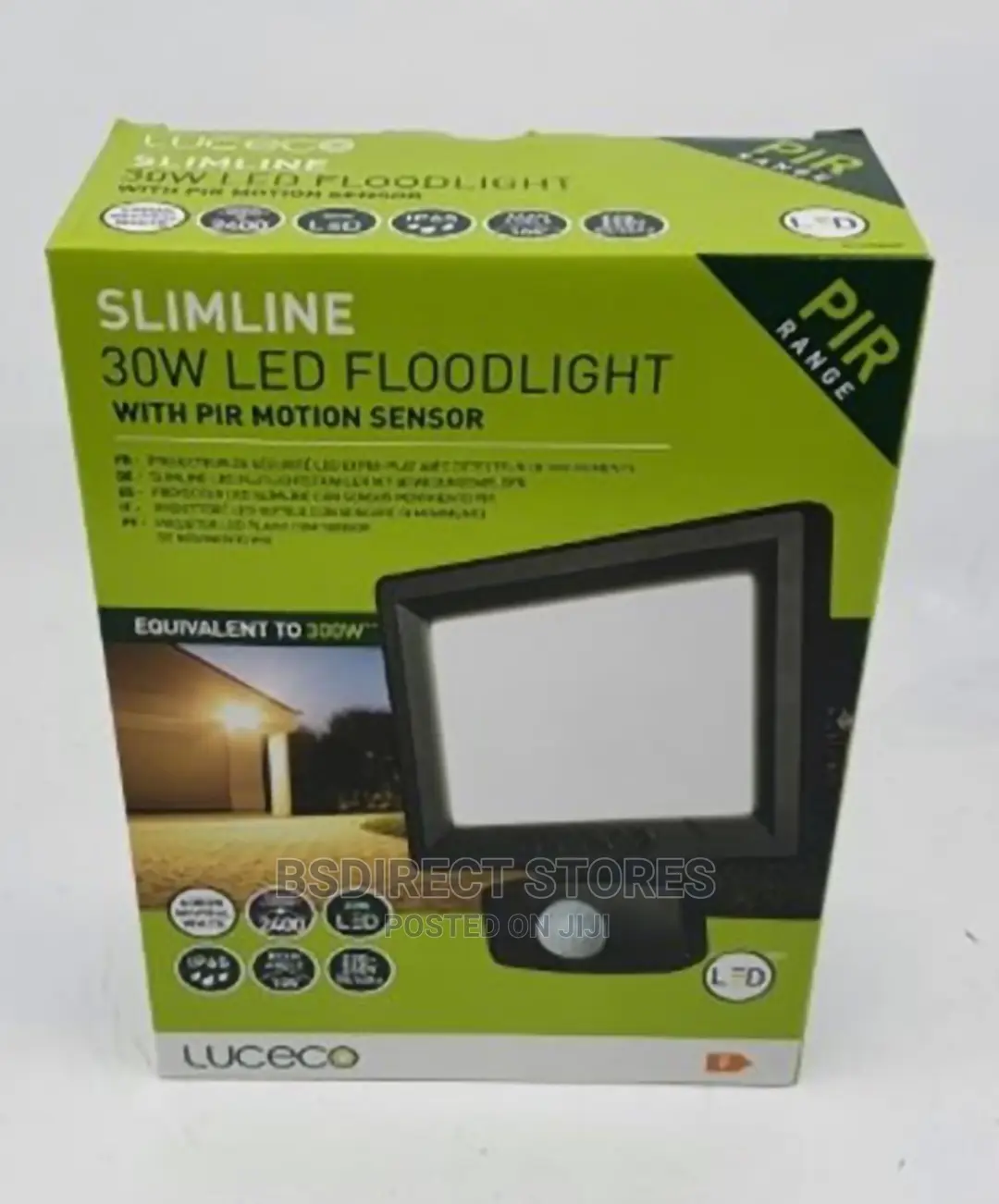 Luceco Slimline 30W LED Eco Floodlight-Pir Motion Sensor