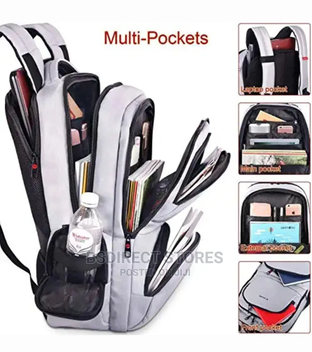 POLARIS Laptop Backpack Hidden Compartment Anti-Theft Zip