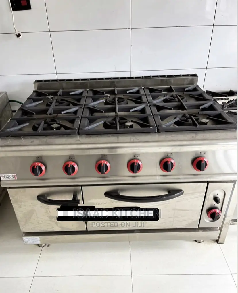 6burner Industrial Gas Cooker With Oven