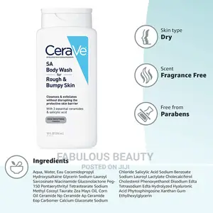 Cerave Sa Body Wash for Rough Bumpy Skin.