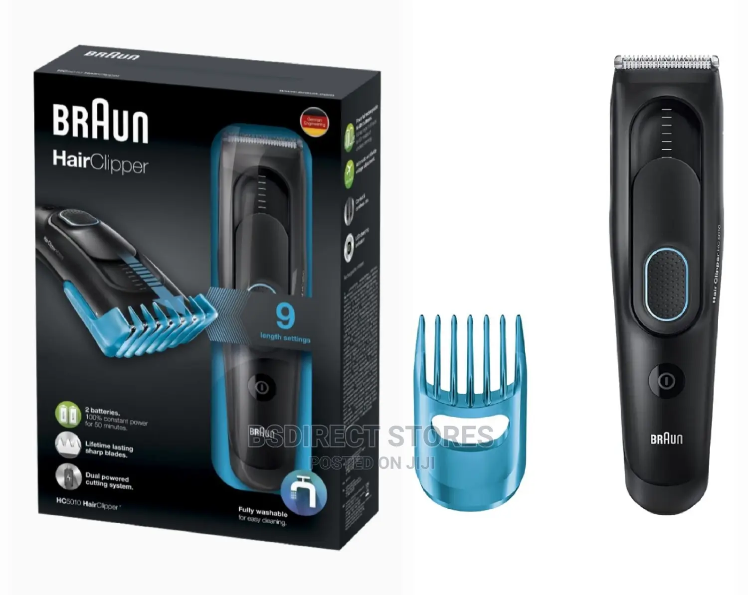 BRAUN Hair Clipper HC5010 With 9 Precise Length Settings