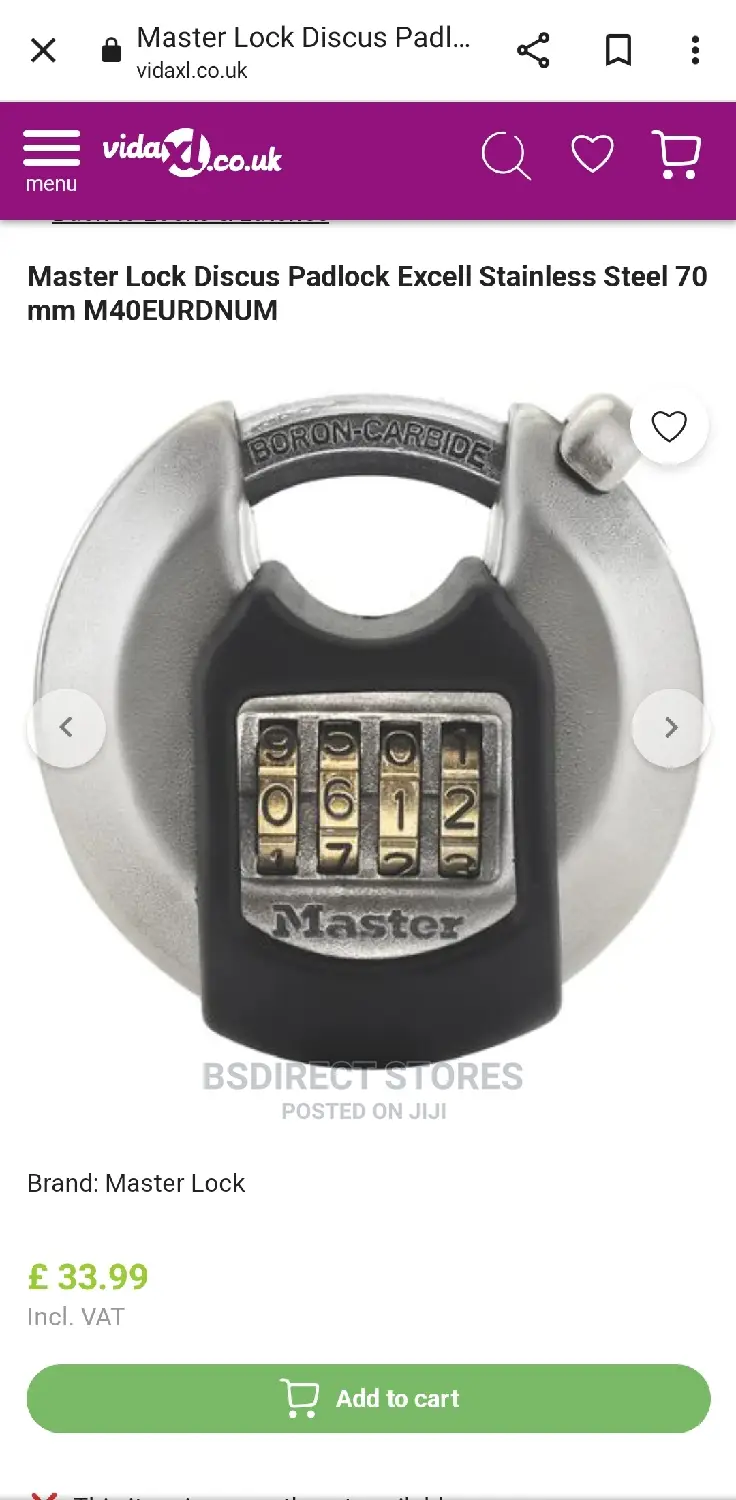 Masterlock High Security Discus Padlock Excell 70 Mm SS