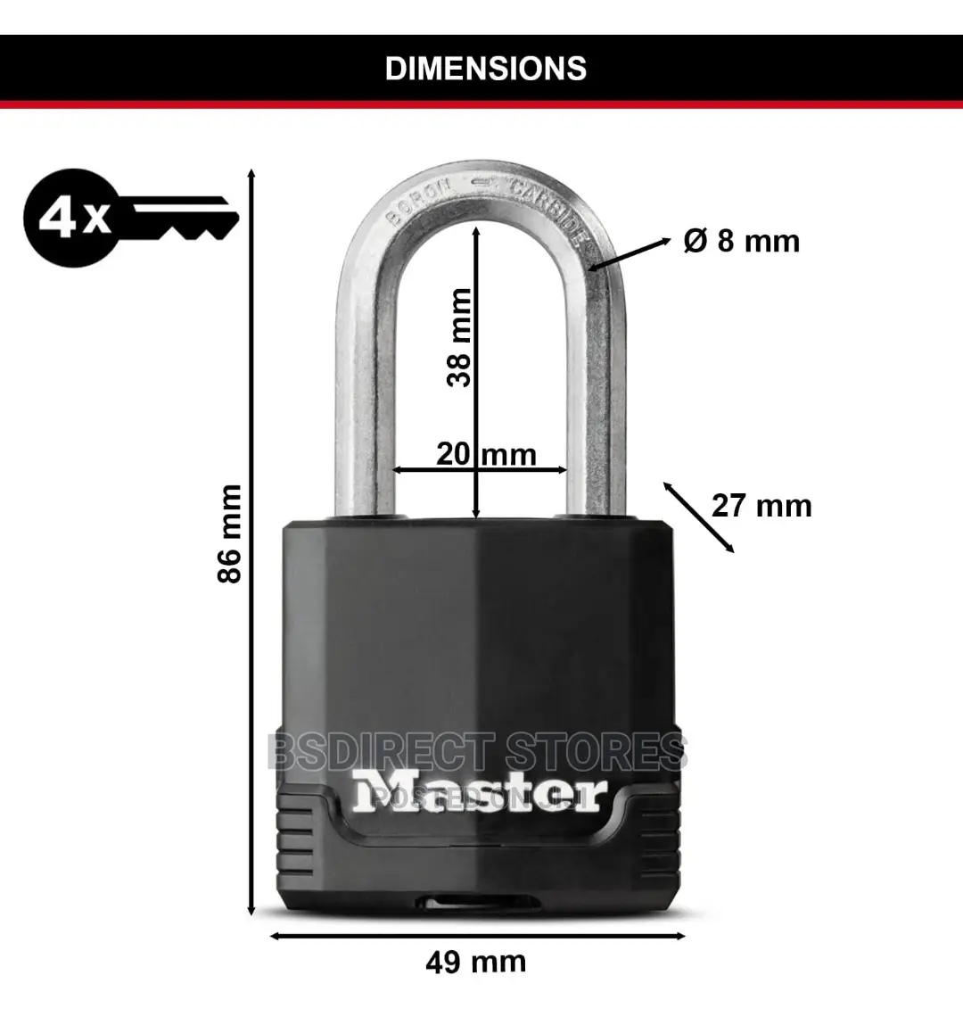 MASTERLOCK Heavy Duty Weatherproof and Rustproof Pack of 2