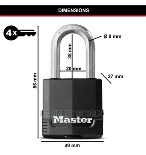 MASTERLOCK Heavy Duty Weatherproof and Rustproof Pack of 2
