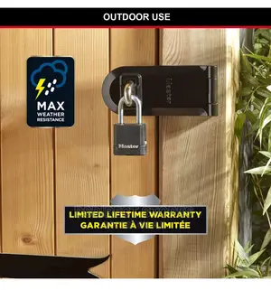 MASTERLOCK Heavy Duty Weatherproof and Rustproof Pack of 2