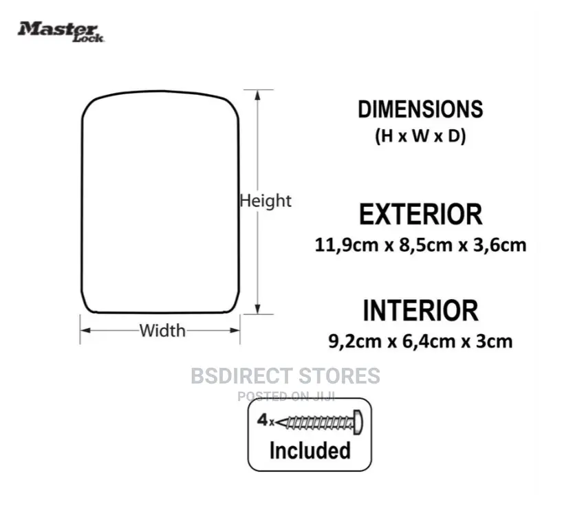 Masterlock Wall-Mounted External Combination Key Safe Medium