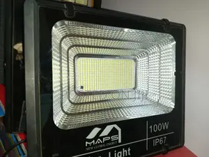 100W Black Solar Square Flood Street Light