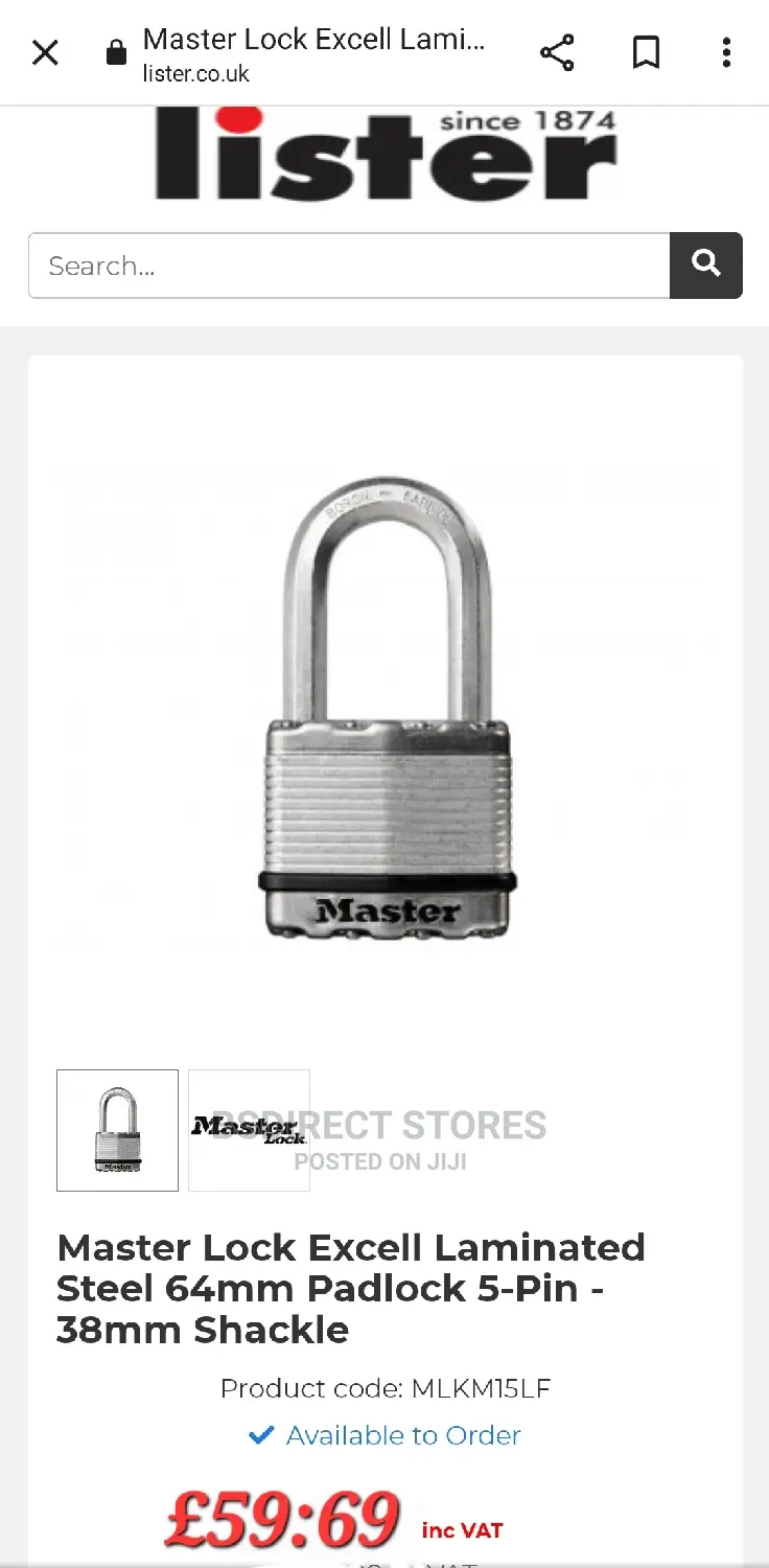 Masterlock Laminated Steel 64mm Maximum Security Padlock