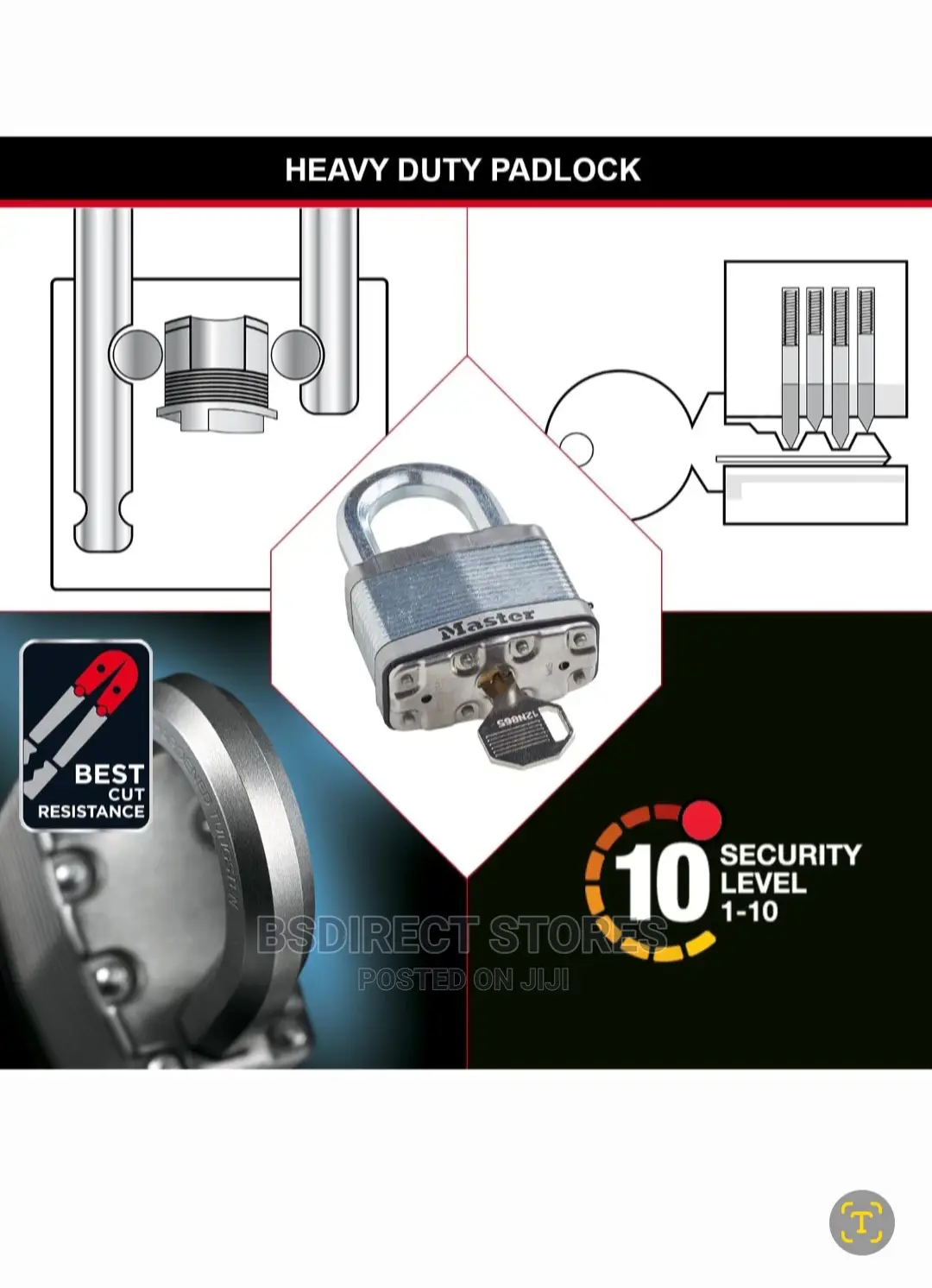 Masterlock Laminated Steel 64mm Maximum Security Padlock