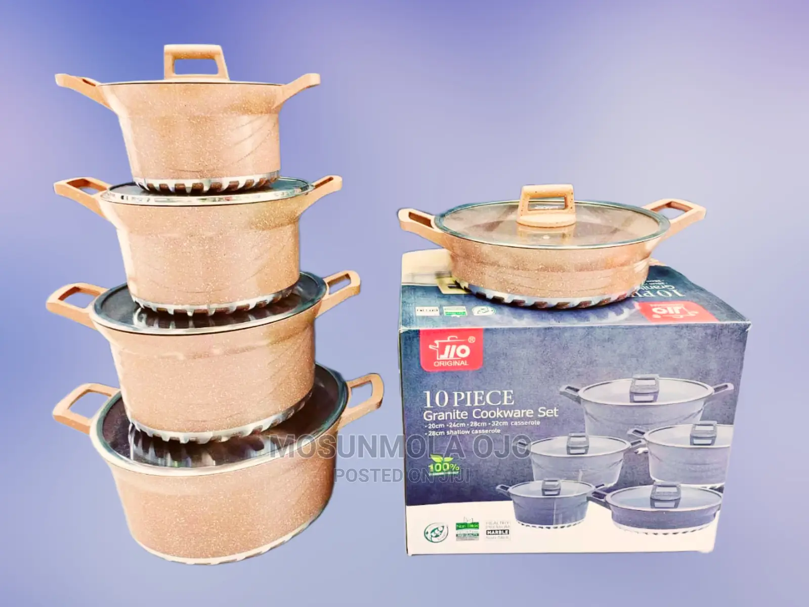 10-Piece Granite Cookware Pot Set