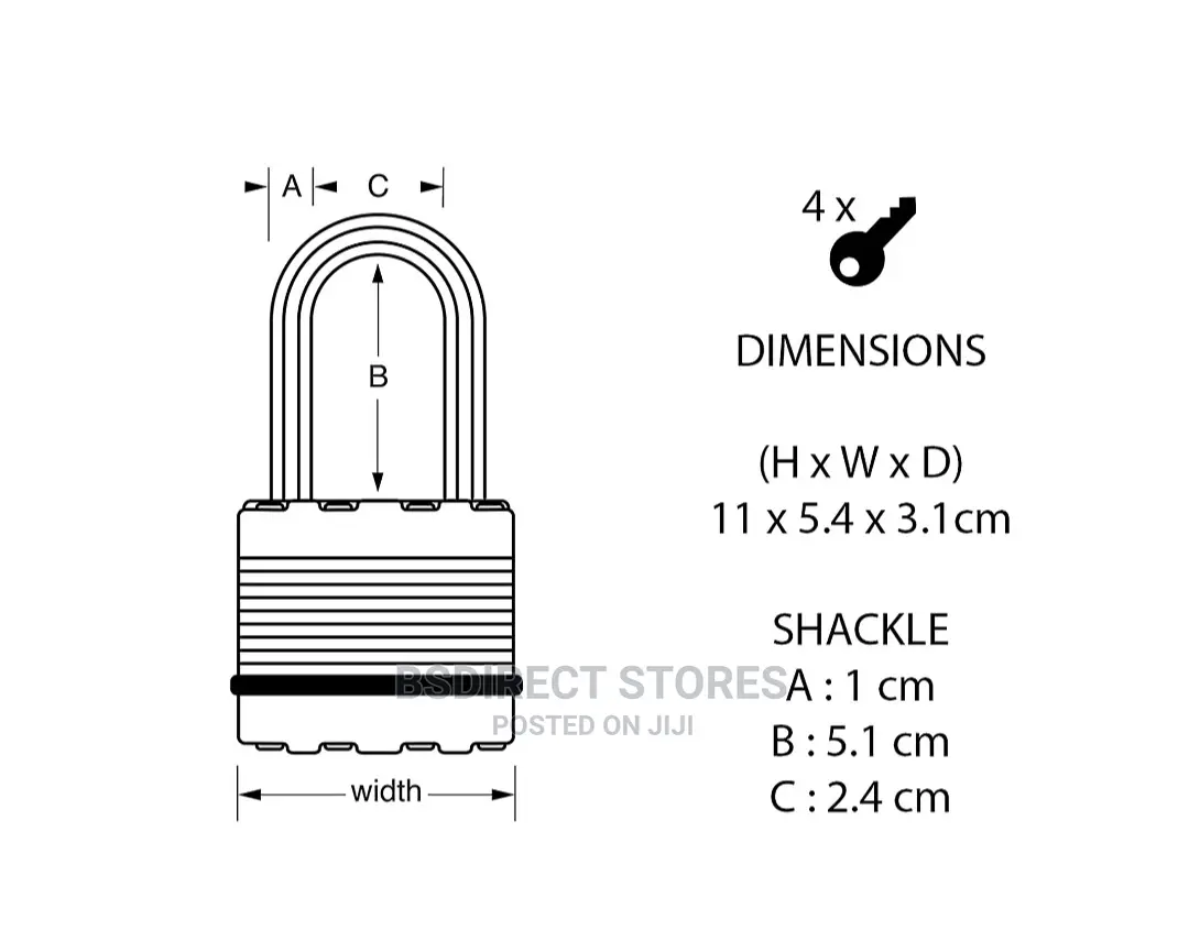 Master Lock Excell Weather Tough 54mm Padlock - 51mm Shackle