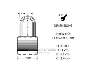 Master Lock Excell Weather Tough 54mm Padlock - 51mm Shackle