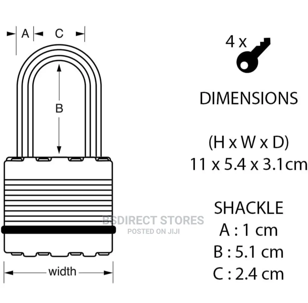 Master Lock Excell Weather Tough 54mm Padlock - 51mm Shackle