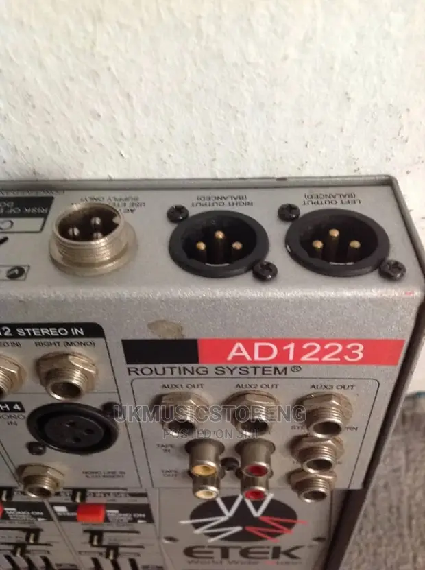Etek Ad 1223 4 / 12-Channel Live Mixer With Power Adaptor in