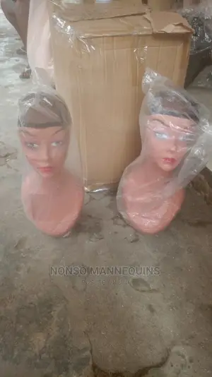 Female Plastic Mannequin Long Head Display