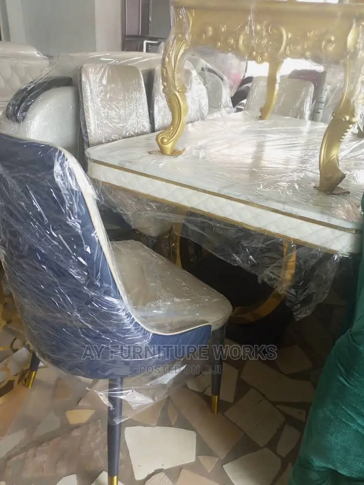 4 Man Pure Marble Top Dinning Set