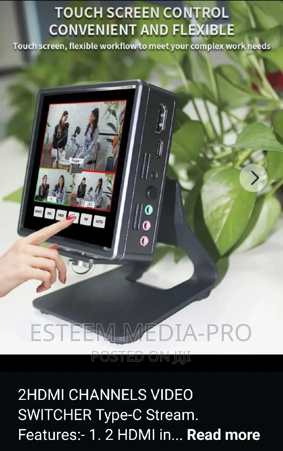 2 Inputs Channels HDMI Live Video Switcher Swing Stand