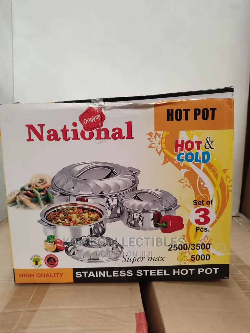 3 Piece Stainless Casserole Dish Serving Plates