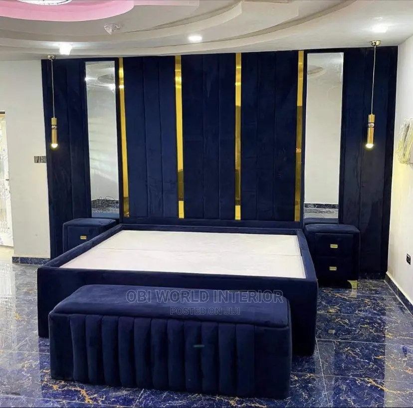Quality 6 X 7ft High Back Rest Padded Bedframe.