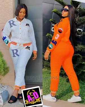 Ladies White Joggers Up and Down