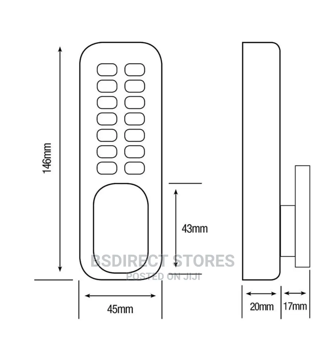 Yale Push Button Door Lock Chrome Finish Hold Open Function