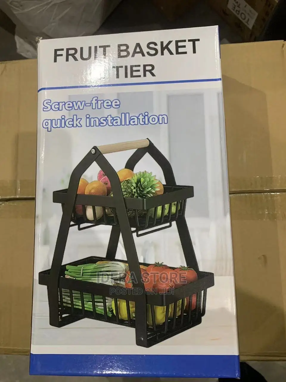2 Tier Countertop Fruit Basket Fruit Bowl Bread