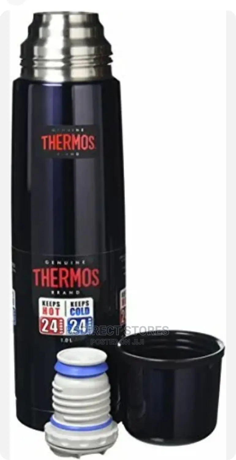 Genuine Thermos Light Compact Flask, Midnight Blue, 1.0 L